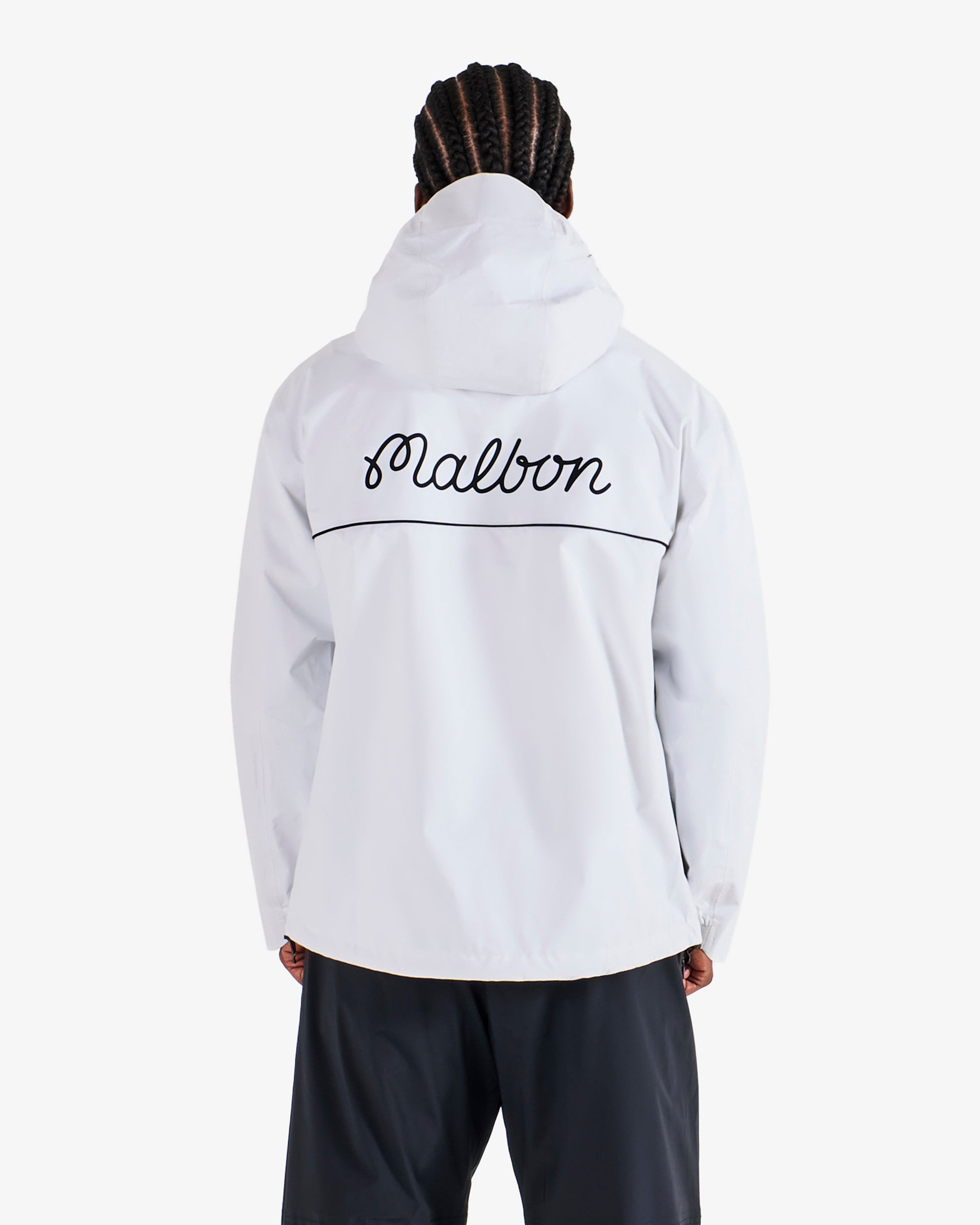 Malbon フード付きジャケット ホワイト CLOUDBURST RAIN JACKET – Malbon