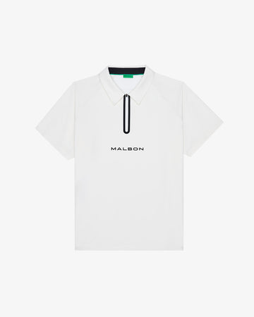 Malbon 正規品ポロシャツ XXXL ホワイト/グリーン Malbon ポロシャツ