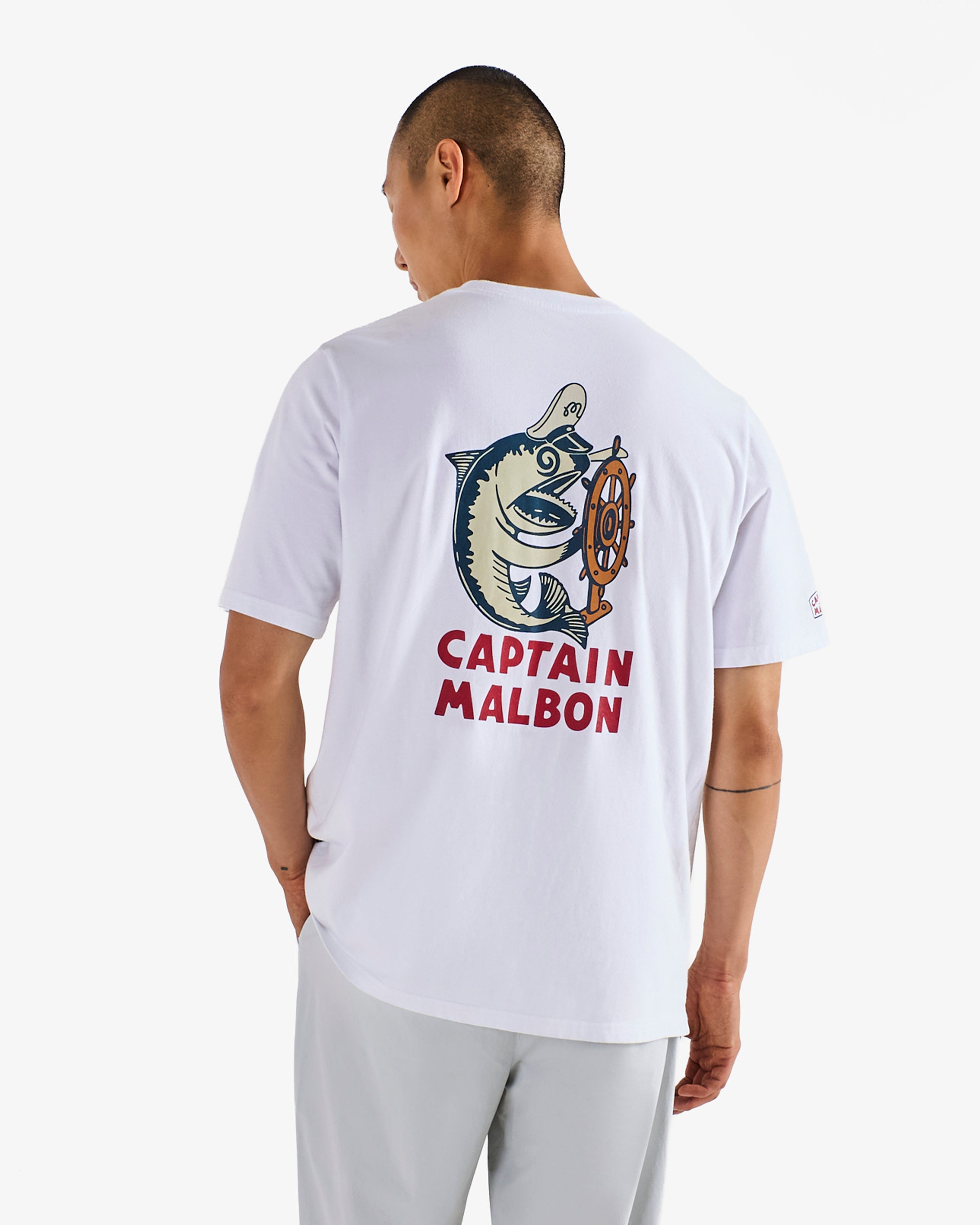 【MALBON GOLF】 M American Flag Round T-Shirt ■MAN / 追跡付 VISTA CAPTAIN TEE – Malbon Golf