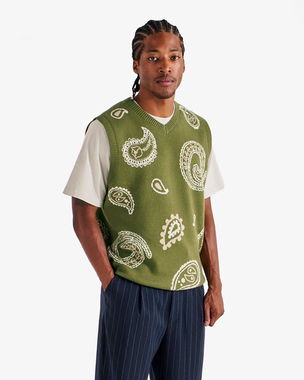 PAISLEY SWEATER VEST