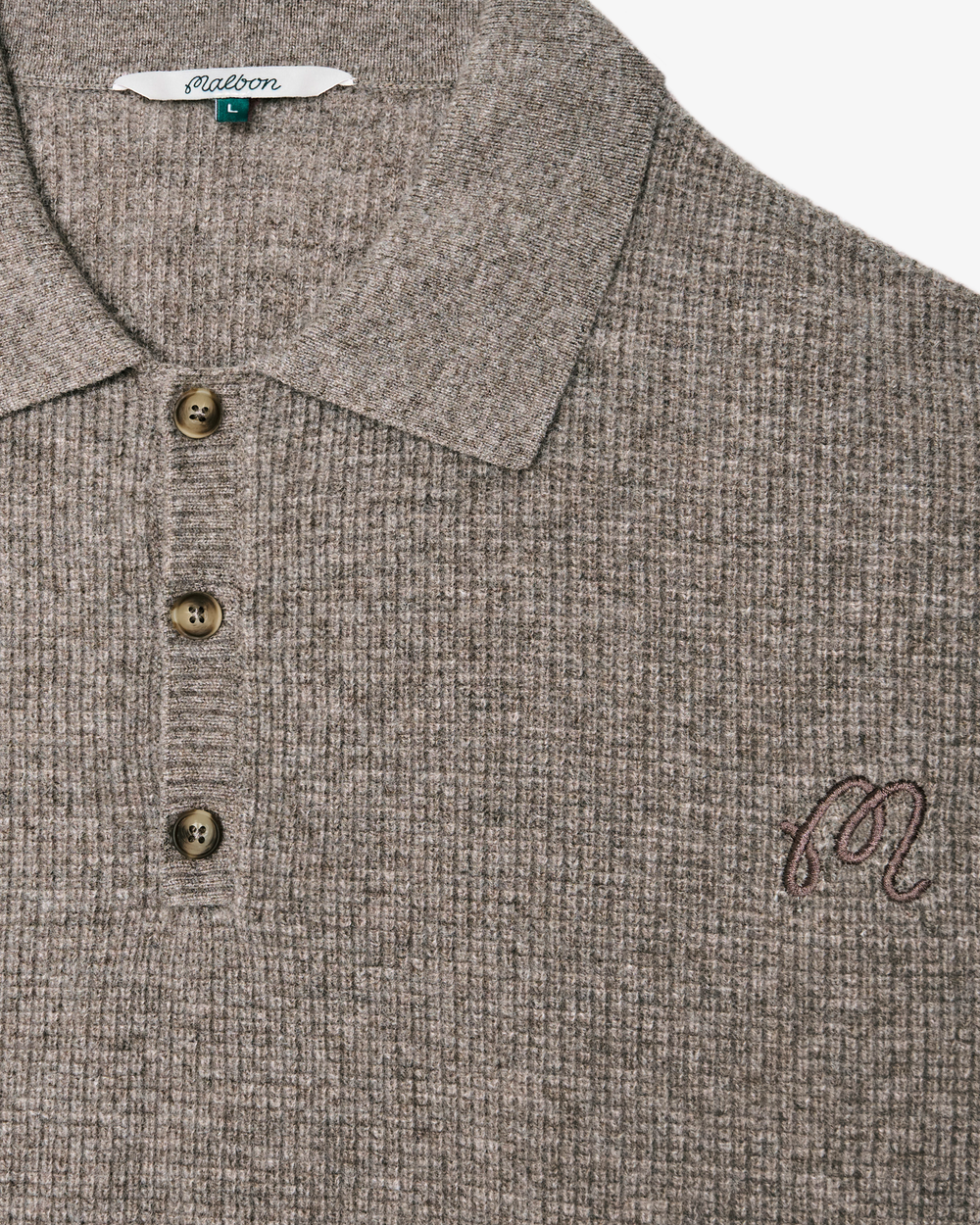 GAUGE WAFFLE KNIT POLO
