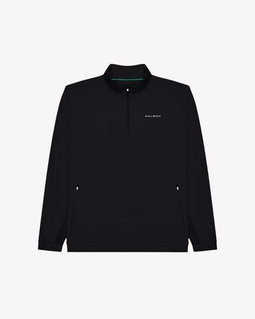 Malbon 半袖ニット　black PERFORMANCE QUARTER ZIP SHELL PULLOVER – Malbon