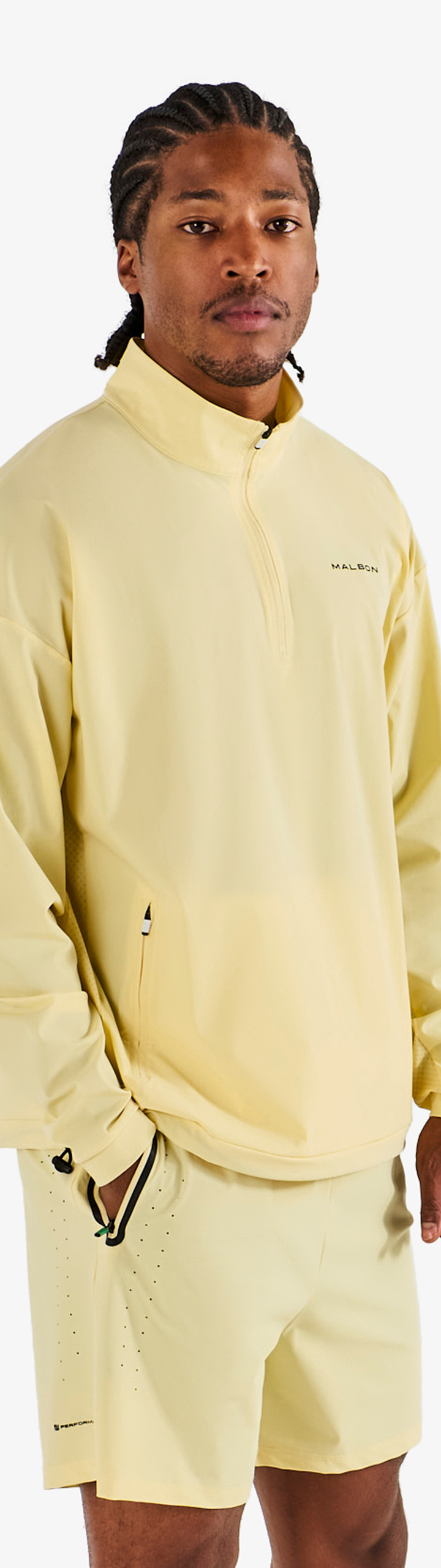 PERFORMANCE QUARTER ZIP SHELL PULLOVER – Malbon PERFORMANCE QUARTER ZIP SHELL PULLOVER – Malbon