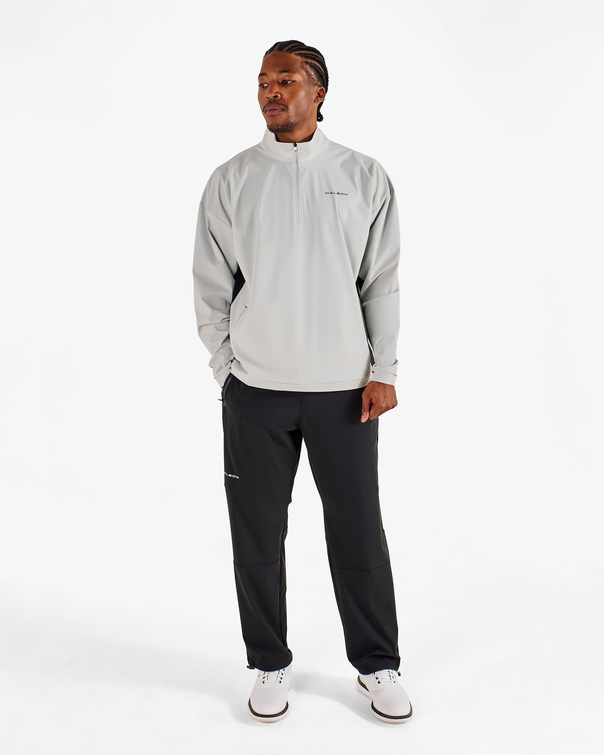 PERFORMANCE QUARTER ZIP SHELL PULLOVER – Malbon Golf