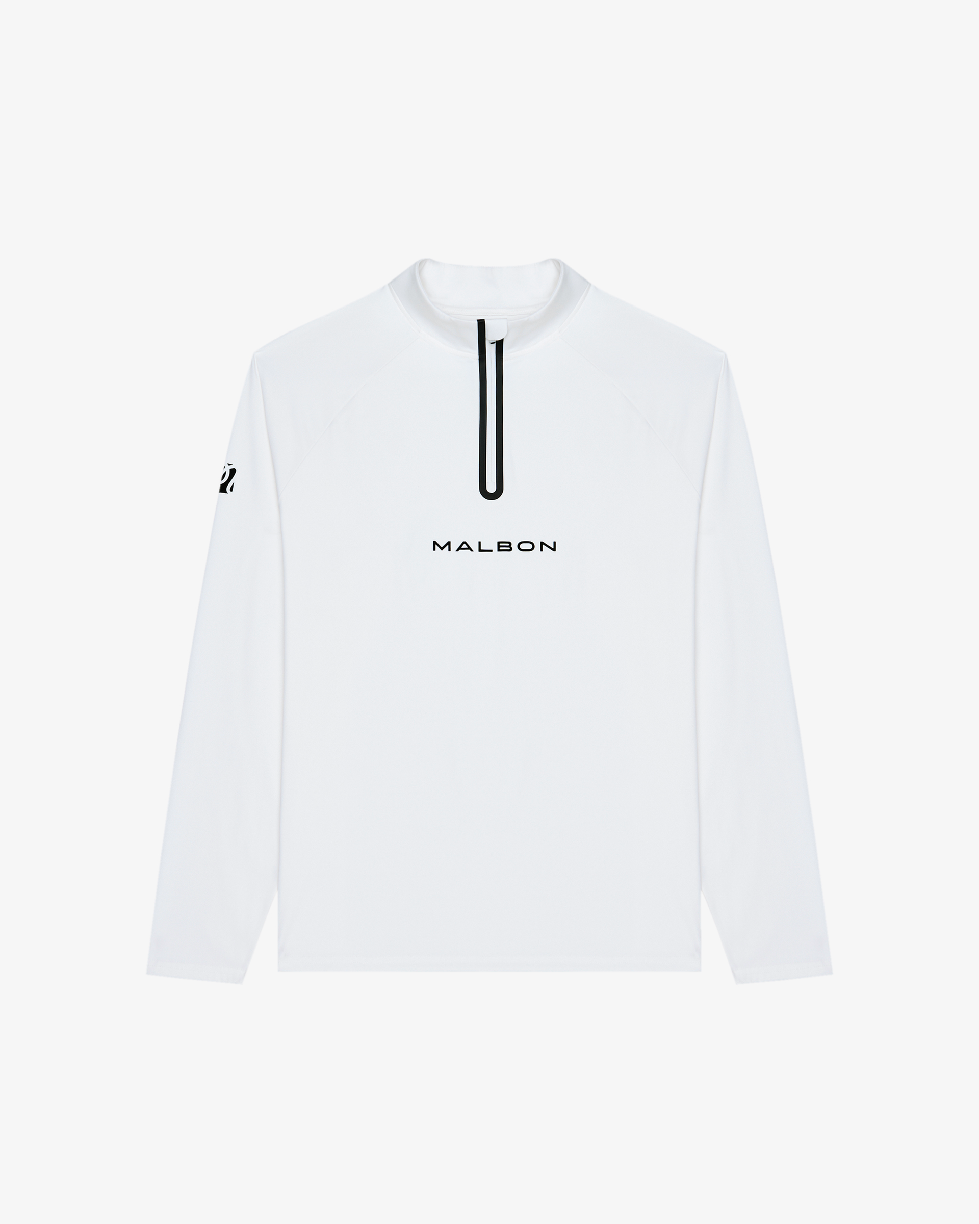 Malbon ホワイト ジップアップシャツ PERFORMANCE RAGLAN QUARTER ZIP – Malbon