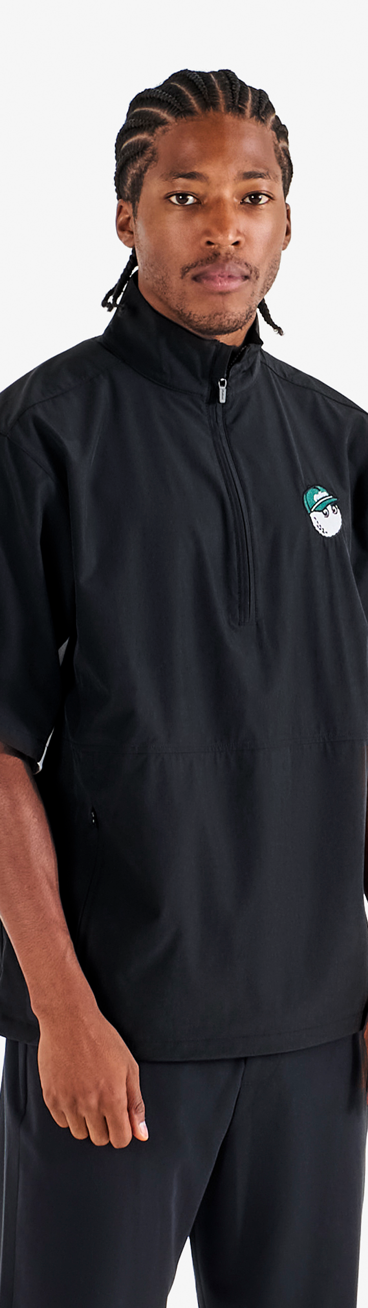 メンズウェア MALBON GOLF/Pullover Windbreaker Malbon Golf Hunt Club Windbreaker (Forest Green) – Centre
