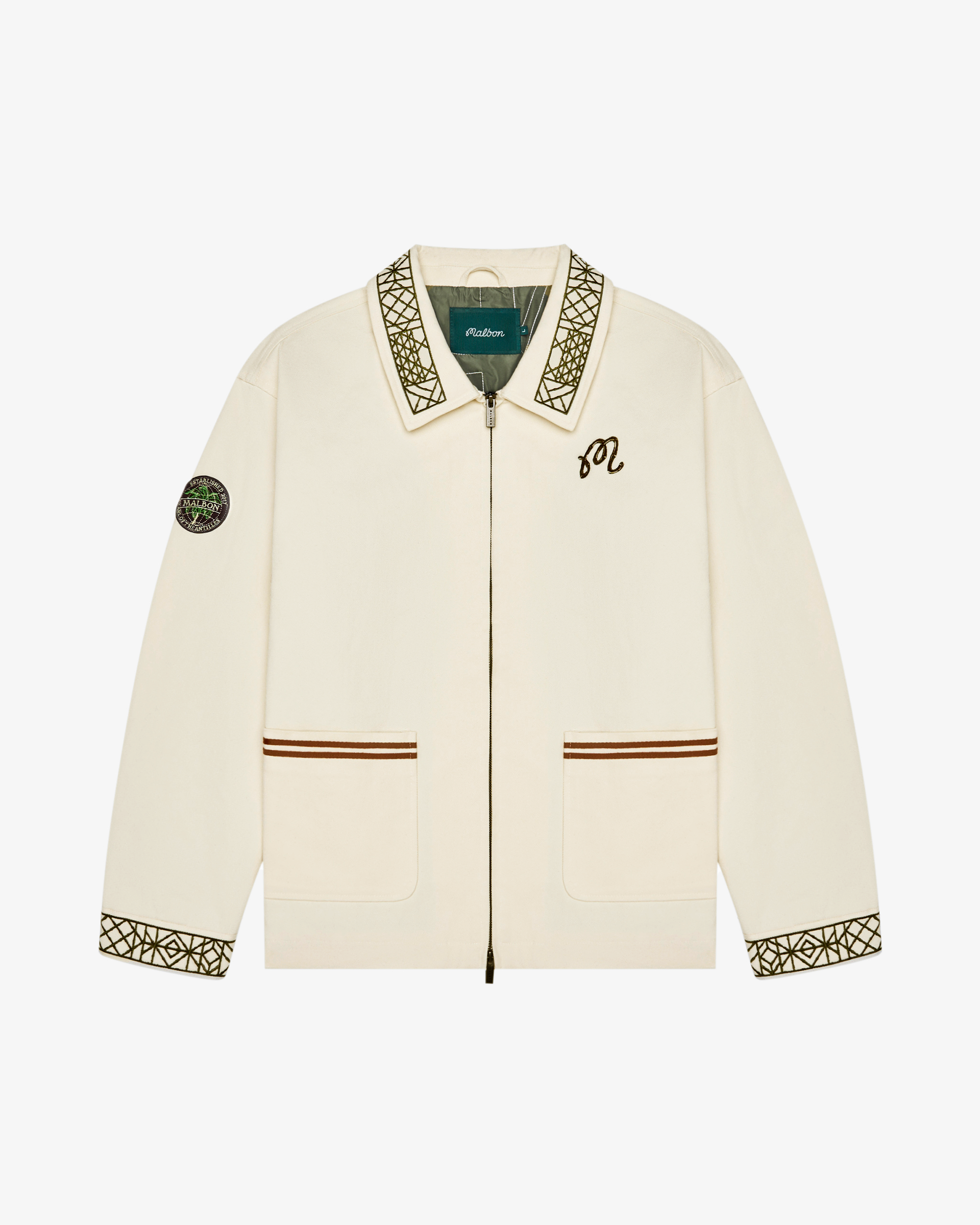 Malbon ゴルフジャケット ハーフジップ ベージュ　L HARVEST JACKET – Malbon