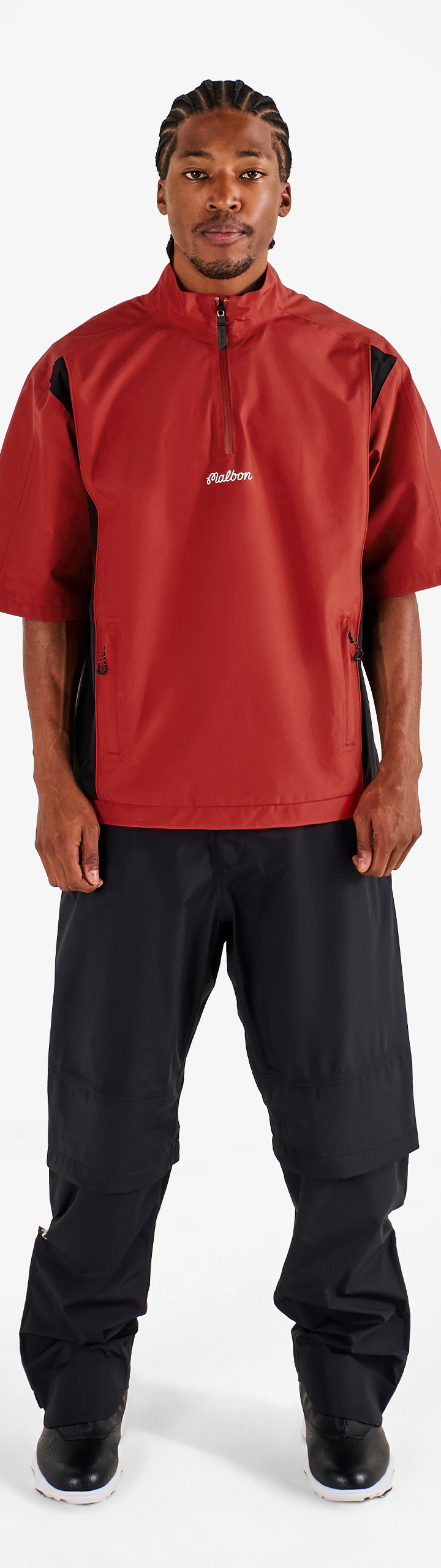 MALBON×NIKE フリースハーフジップシャツ レッド サイズS 【公式通販】 MALBON×NIKE フリースハーフジップシャツ レッド サイズS 【公式通販】