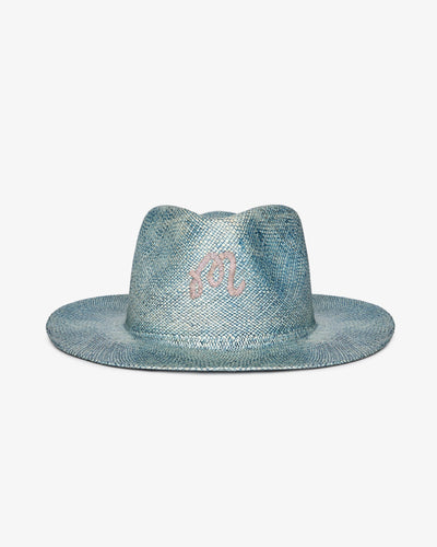 INDIGO STRAW HAT