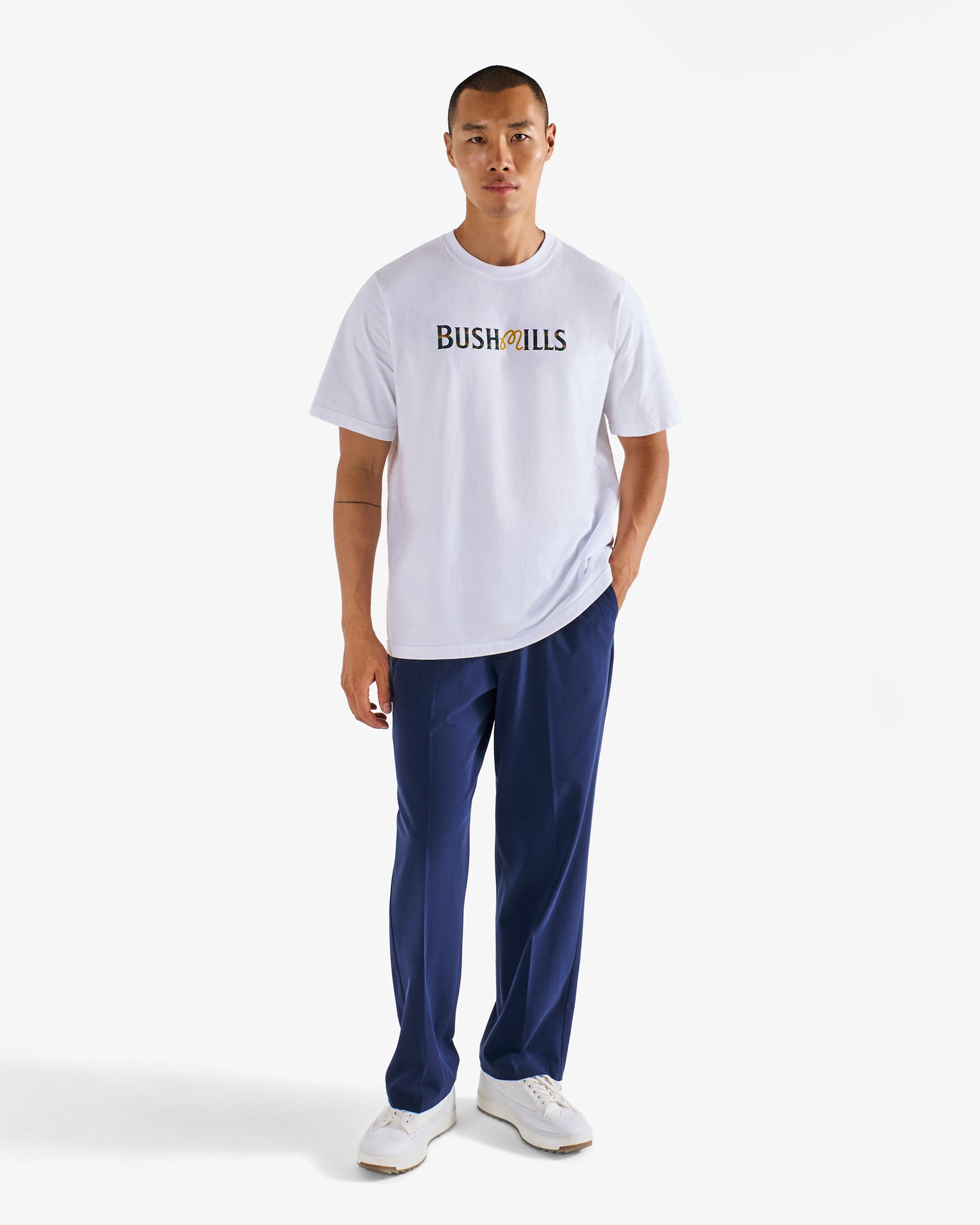Tシャツ・カットソー *BALBON GOLF*Malbon Golf*BALBON GOLF* ROUND MESH MIX BASE LA BERMUDA BUSHMILLS TEE – Malbon Golf