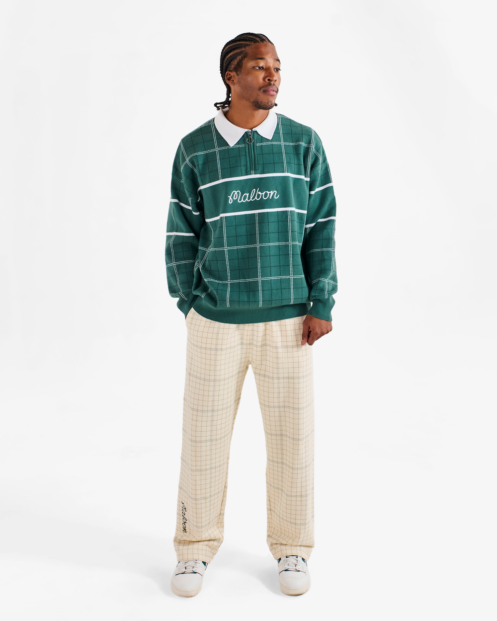 BON SCRIPT PLAID SWEATPANT