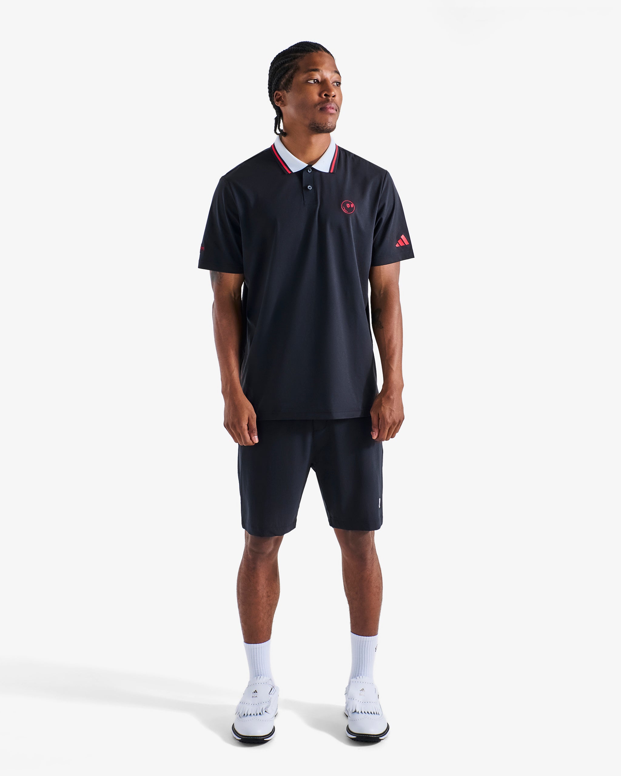 【MALBON】[MALBONXADIDAS] Short Sleeve Polo T-shirt ■MAN adidas Men's Golf x Malbon Polo Shirt - Blue adidas US