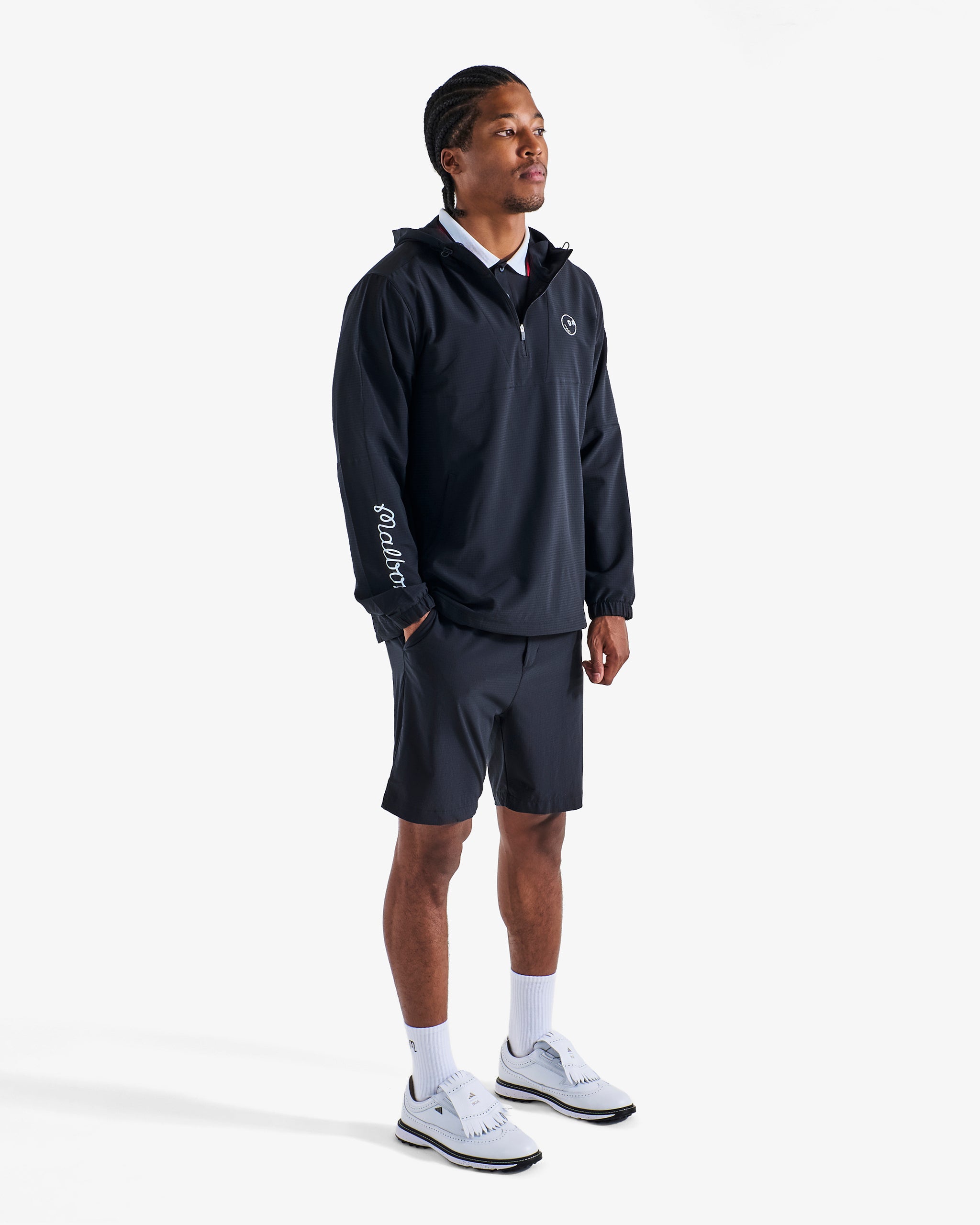 adidas x Malbon 1/2-Zip Anorak - Blue | Free Shipping with
