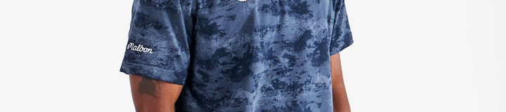 MALBON X ADIDAS GO-TO PRINTED MESH POLO SHIRT