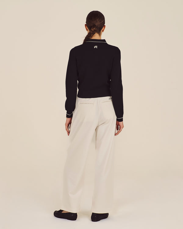 ELAINE KNIT LONG SLEEVE POLO