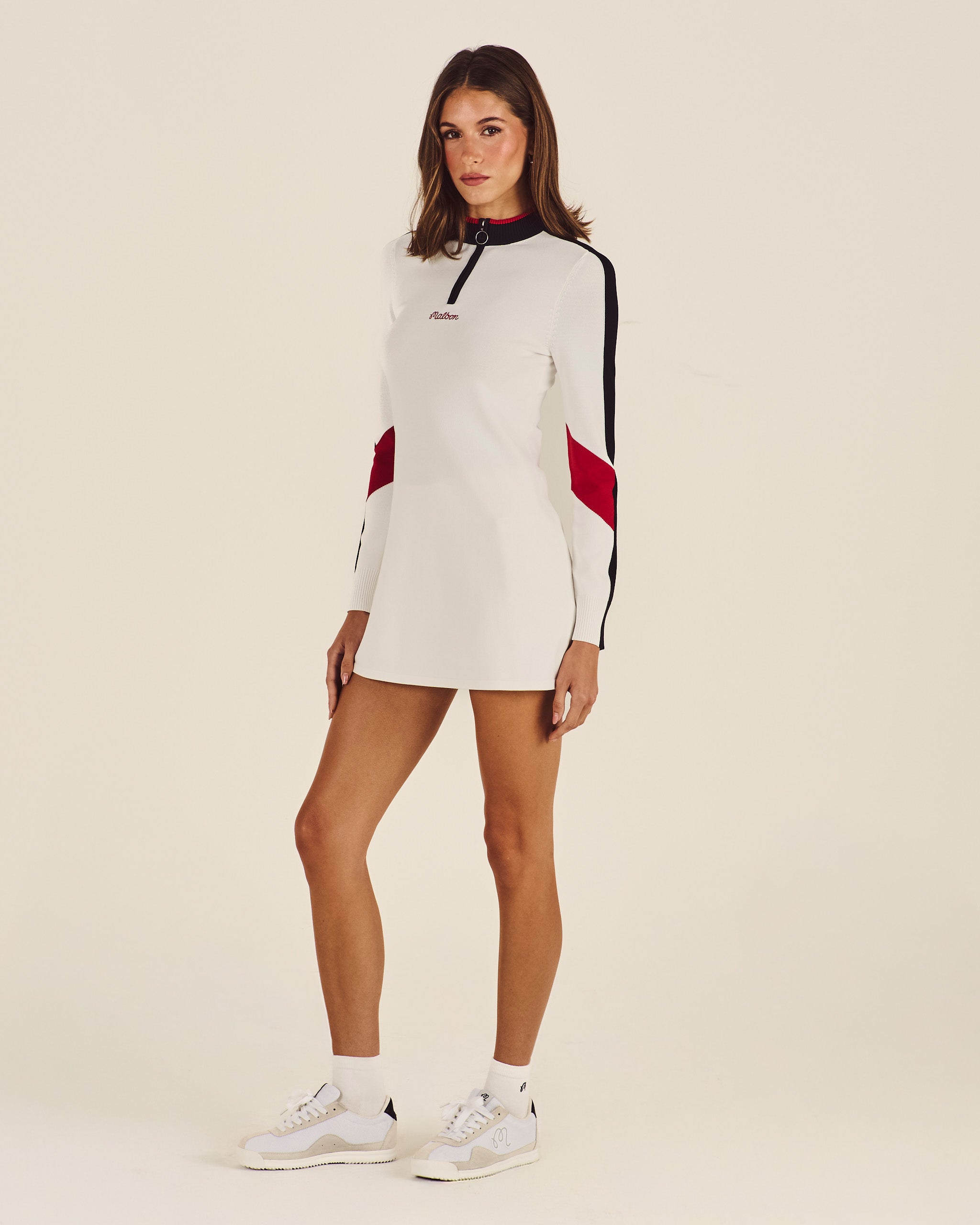 Malbon Golf レディース ベルト付ワンピース クリーム WOMEN'S | DRESSES – Malbon