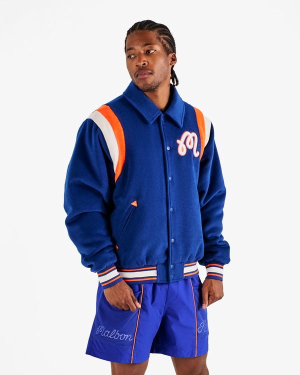KNICKS THE GARDEN VARSITY JACKET