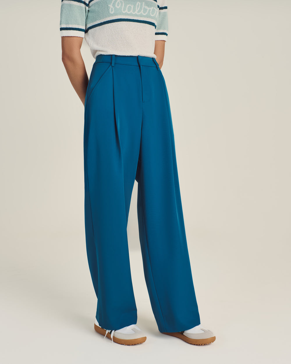 EMILIA PLEATED TROUSERS