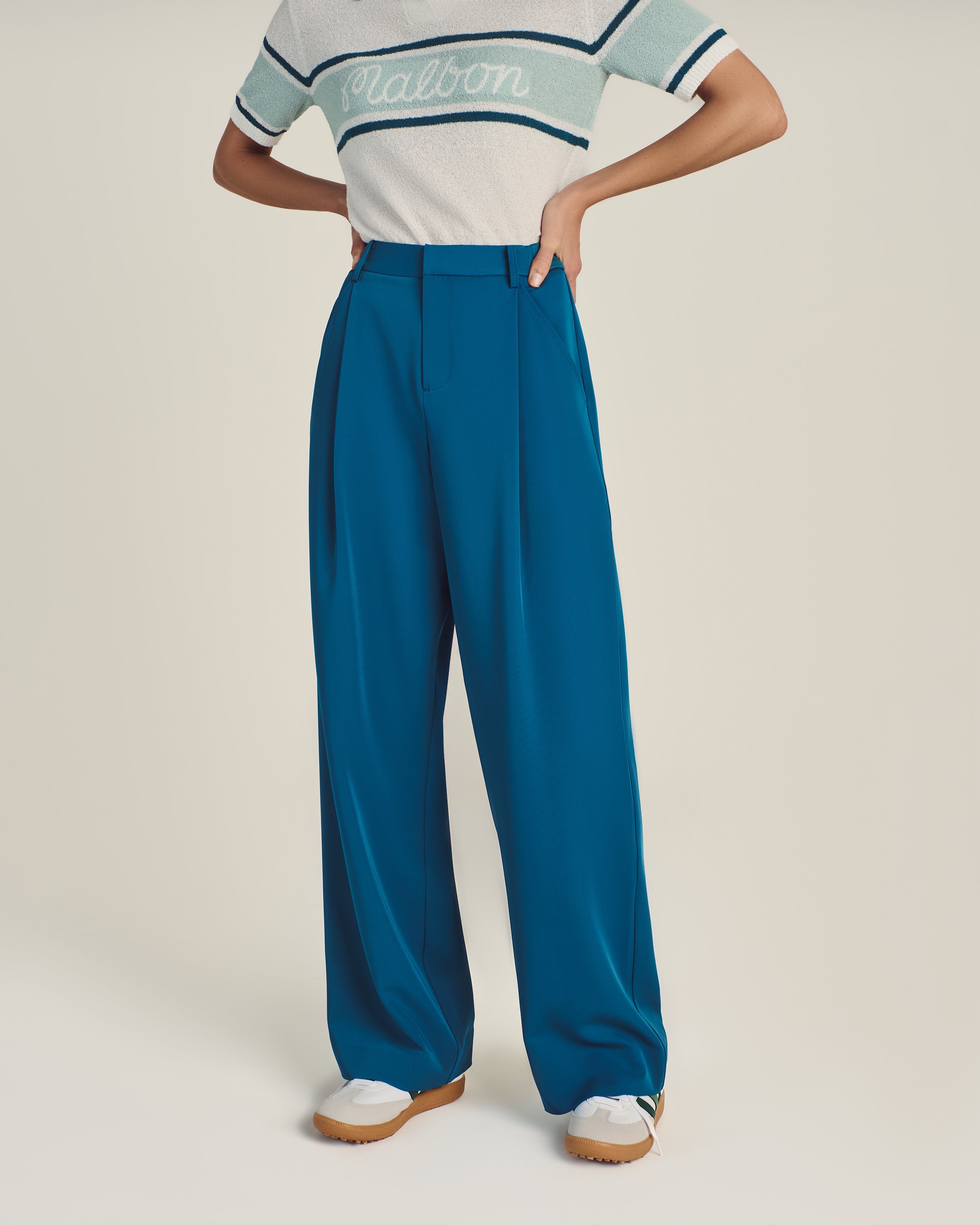 EMILIA PLEATED TROUSERS