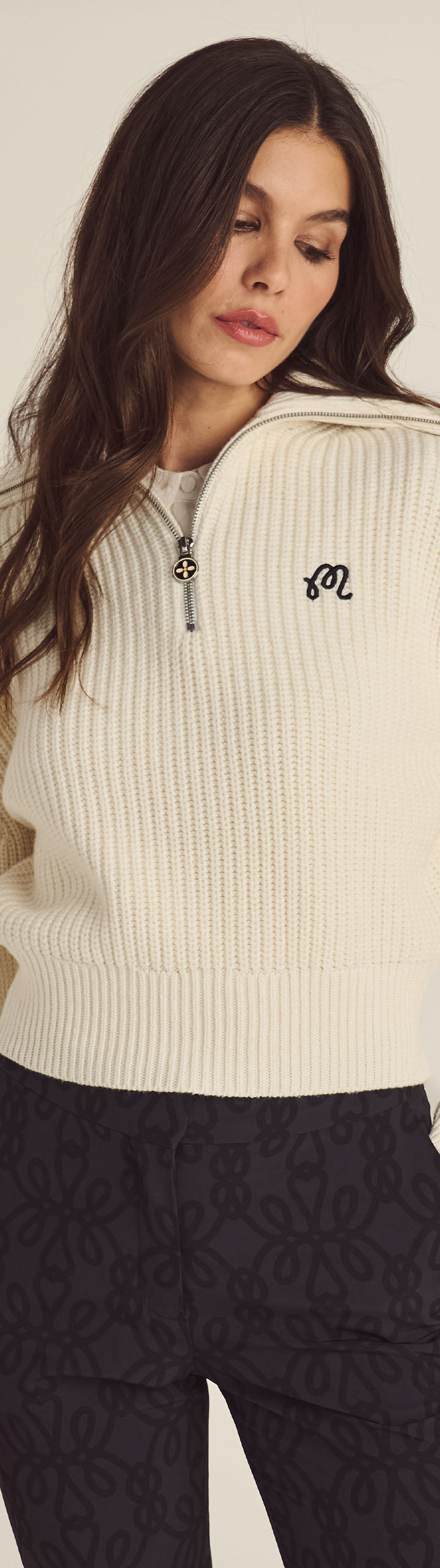 ANAIS QUARTER ZIP KNIT SWEATER