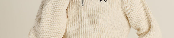 ANAIS QUARTER ZIP KNIT SWEATER