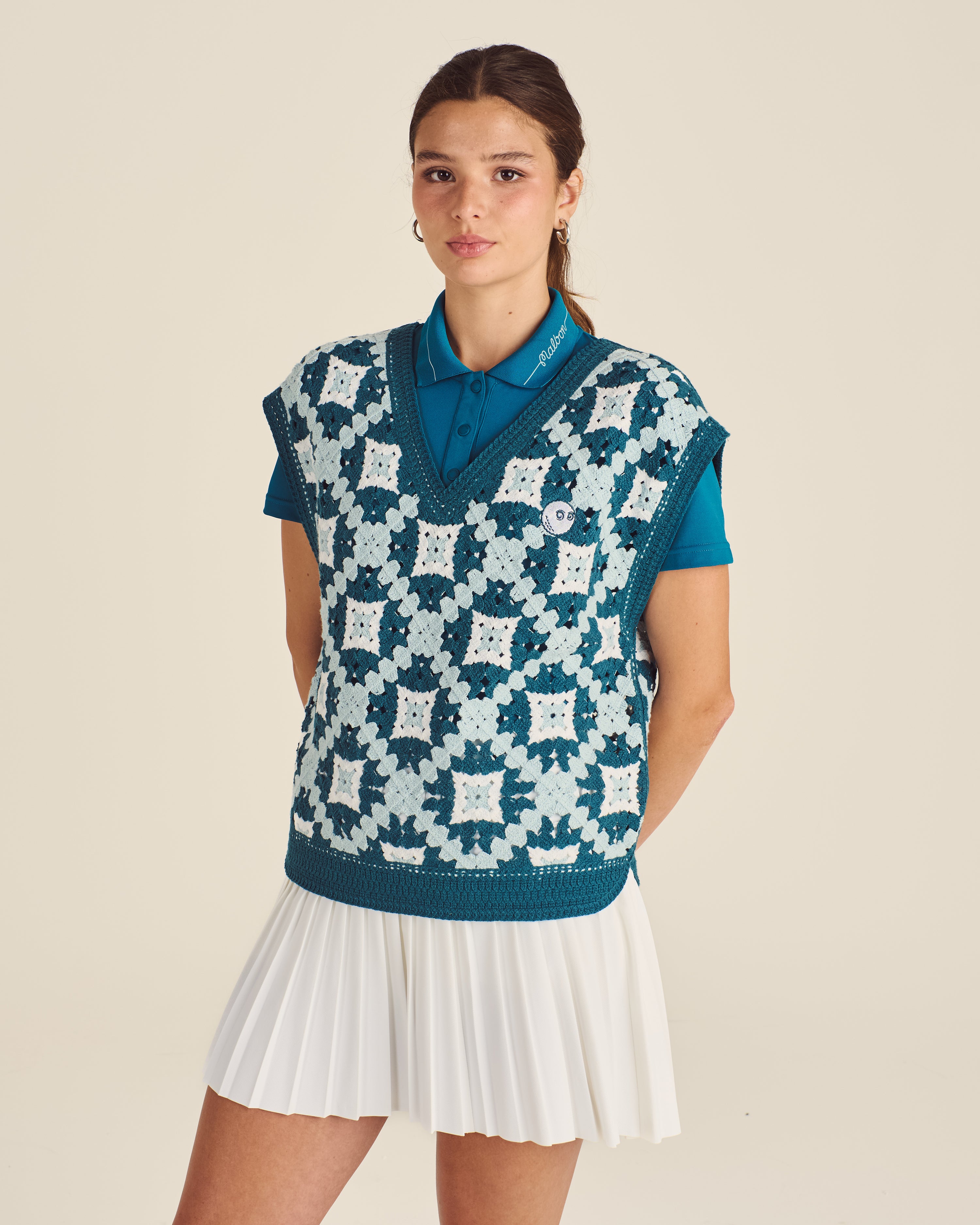 Malbon Golf Women's Daisy Knit Top