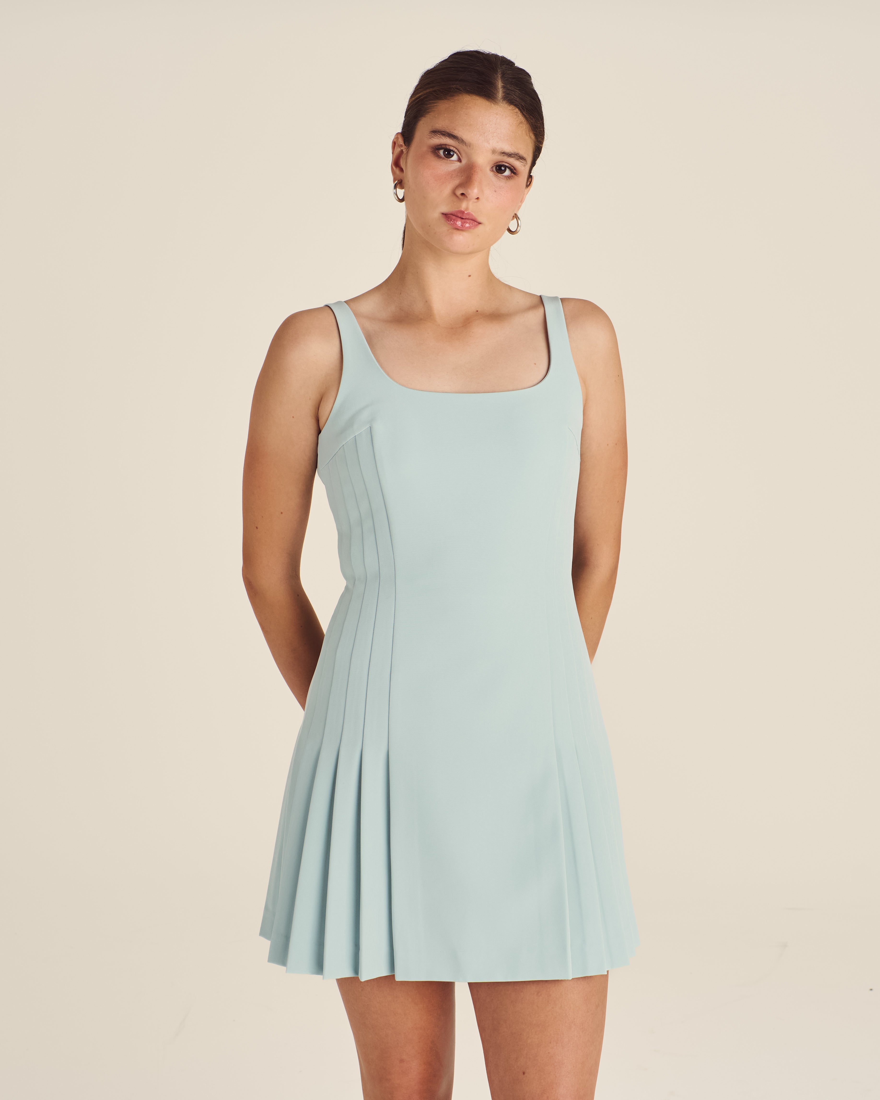 GIA PLEATED MINI DRESS