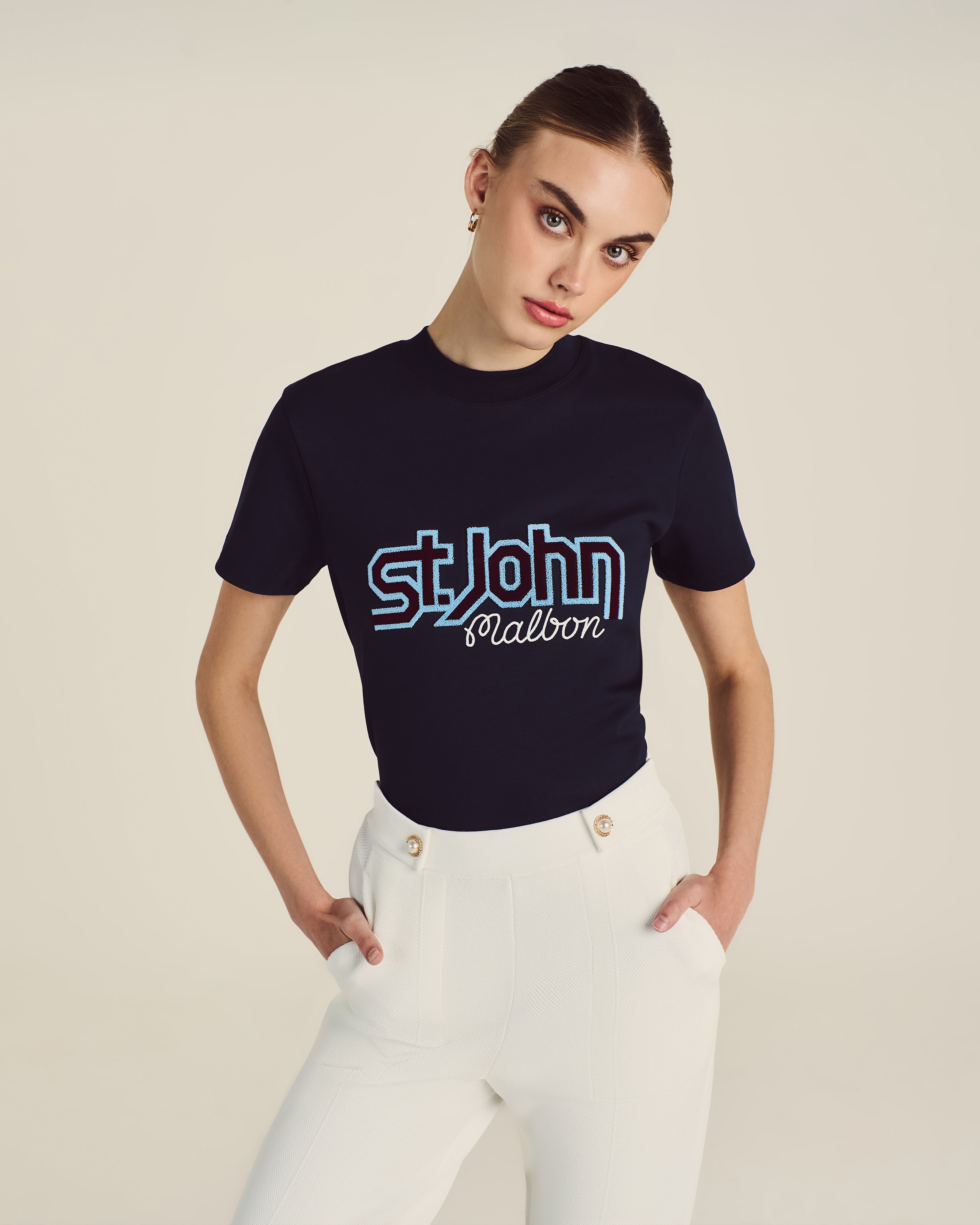NEIGHBORHOOD X MALBON GOLF Tee SS-1 - Black | C