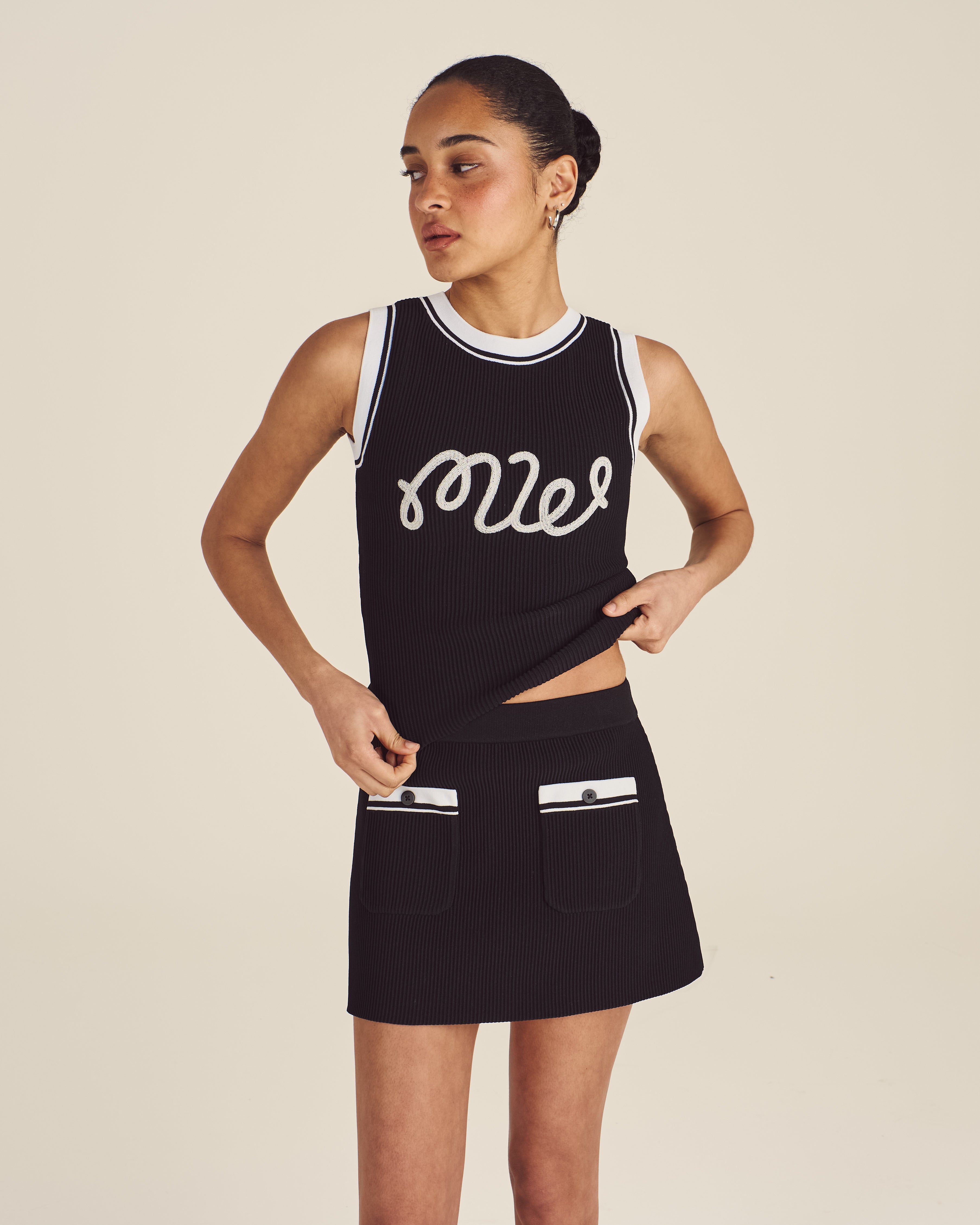 LUNA RIB KNIT SKIRT