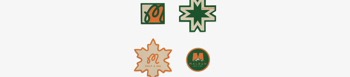 MALBON X NOSO GOLF AND SKI PATCHES (GREEN/ORANGE PACK)