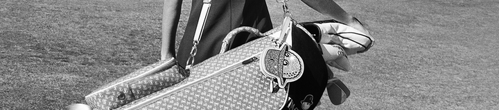 JIMMY CHOO X MALBON MONOGRAM GOLF BAG
