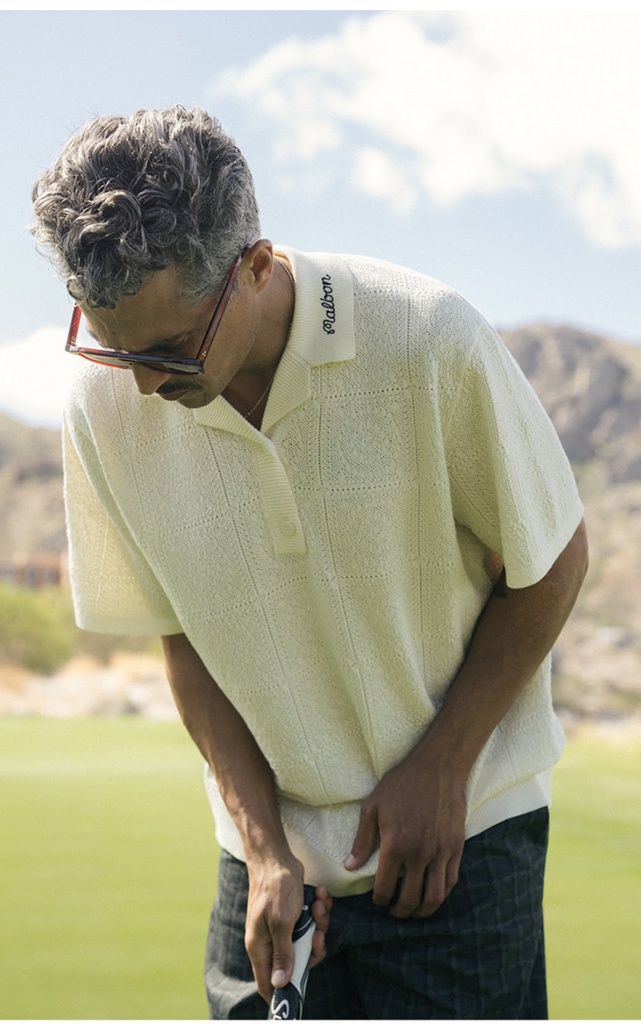 Tシャツ・カットソー Malbon Golf Malbon Jacquard Polo T-Shirt Tシャツ・カットソー Malbon Golf Malbon Jacquard Polo T-Shirt